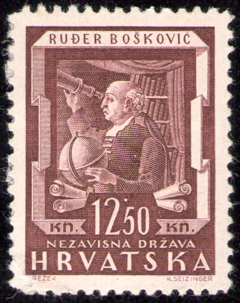 Roger Boscovich developed the first coherent description of atomic theory in his work Theoria Philosophiae Naturalis , which is one of the great attempts to understand the structure of the universe in a single idea. He held that bodies could not be composed of continuous matter, but of countless point-like structures .
Born: May 18, 1711, Dubrovnik, Croatia
Died: February 13, 1787, Milan, Italy
http://www.faculty.fairfield.edu/jmac/sj/scientists/boscovich.htm Croatia-13-Dec-1943-Scott-60.jpg